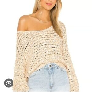 🥳Sold At MP🥳NWT Free People Coconut V-Neck Sweater